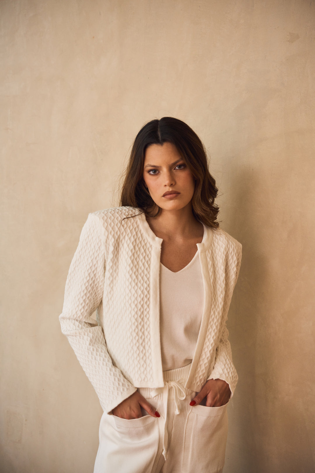 London White Knitted Jacket