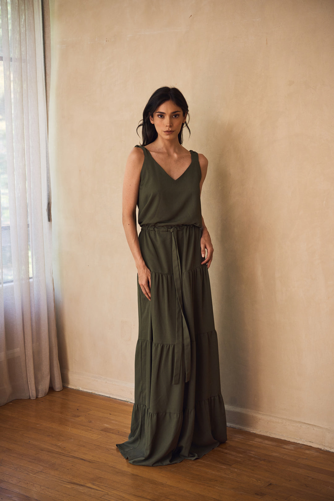 Santorini Olive Dress