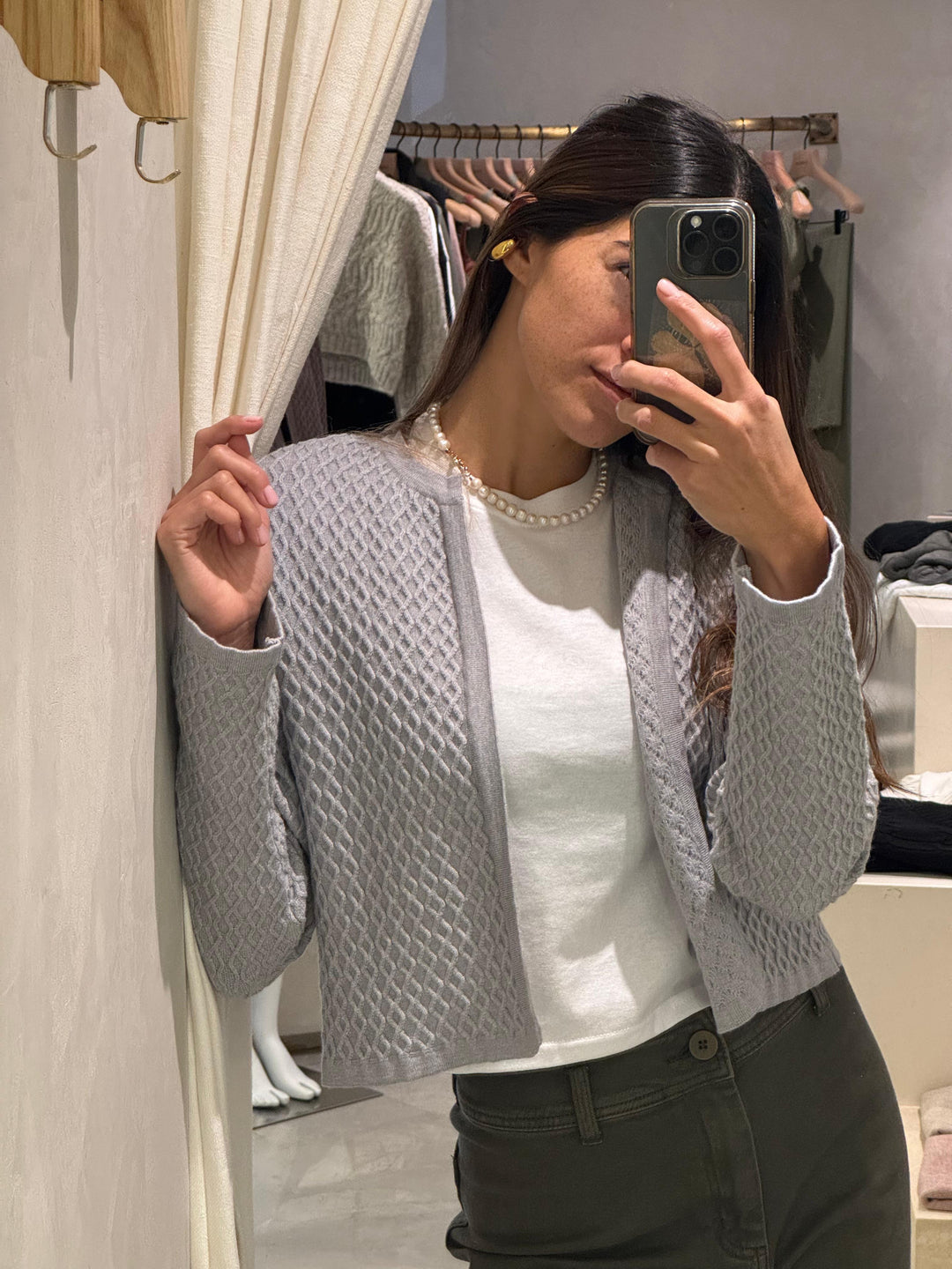 London Grey Knitted Jacket