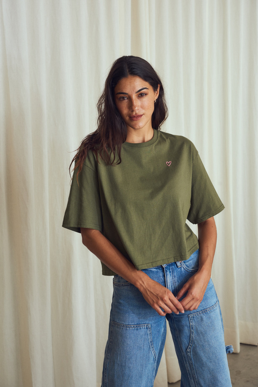 L.A. Olive Heart Tee