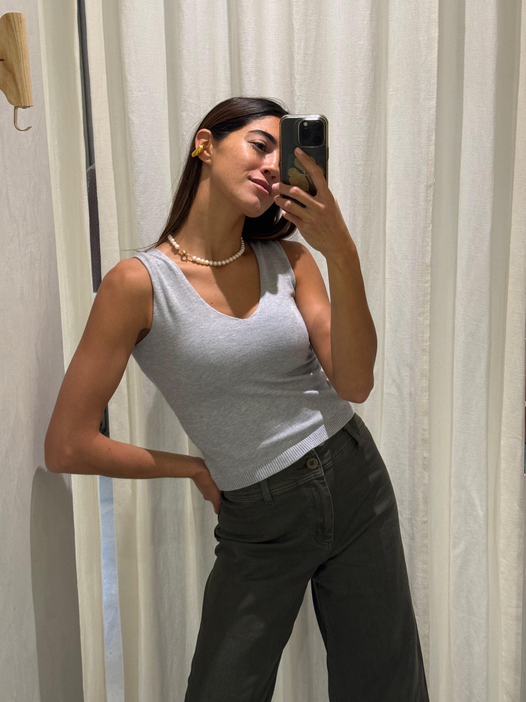 Amsterdam Grey Knitted Top