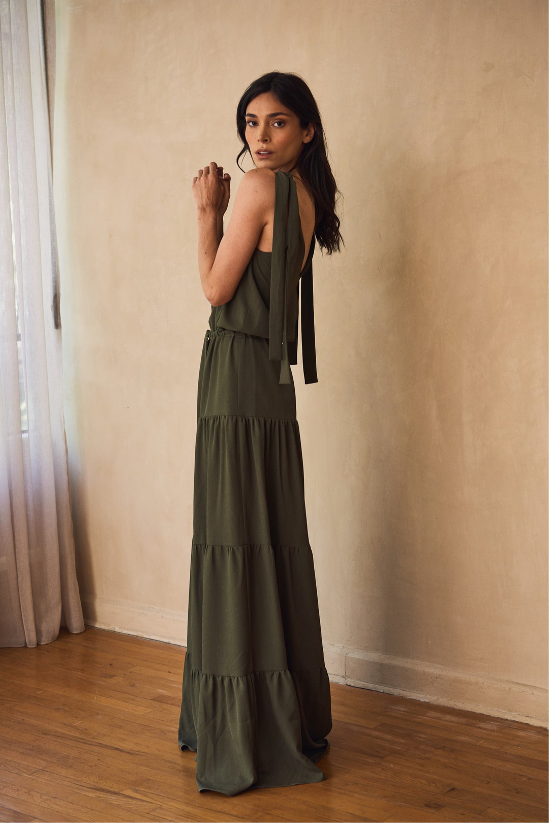 Santorini Olive Dress