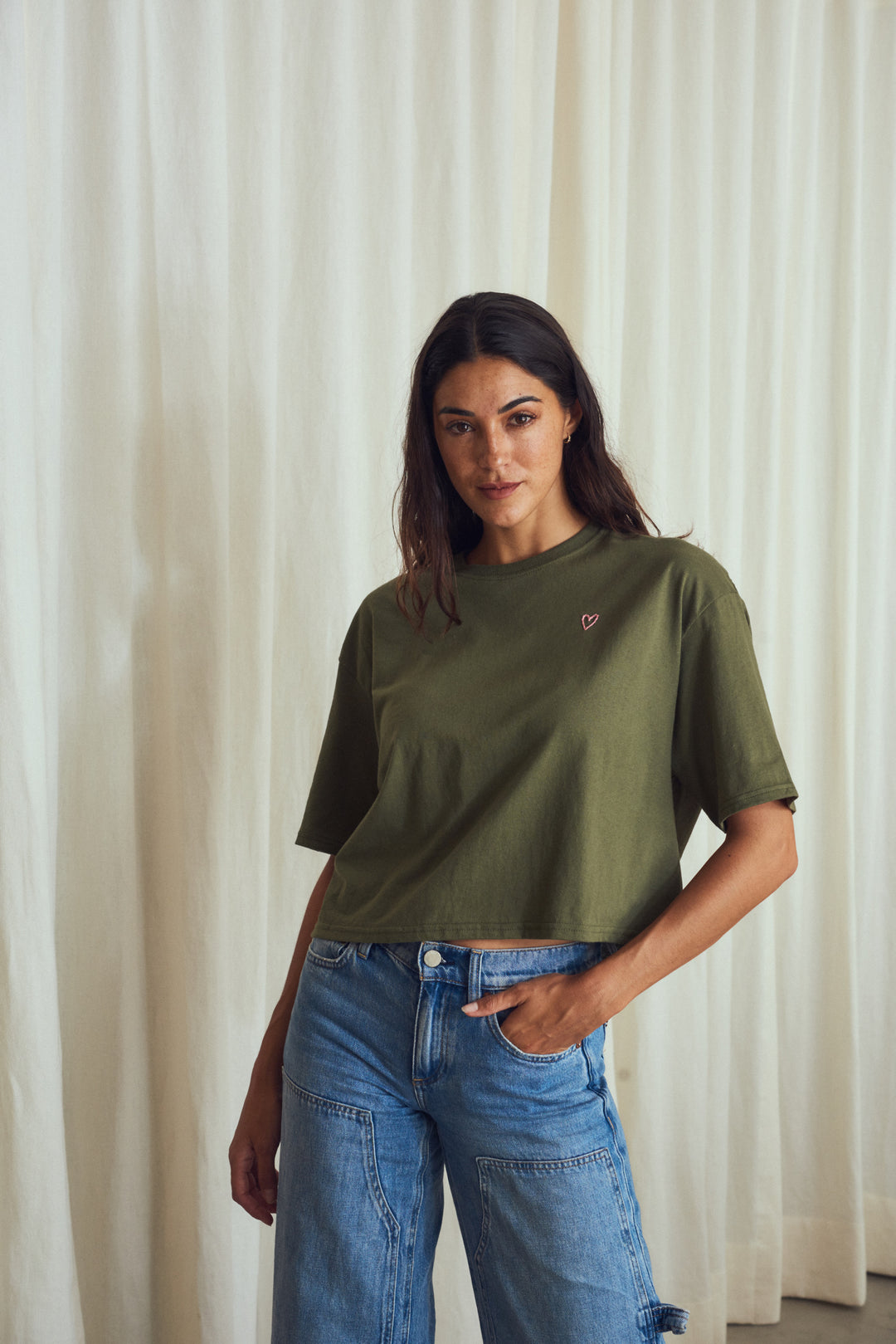 L.A. Olive Heart Tee