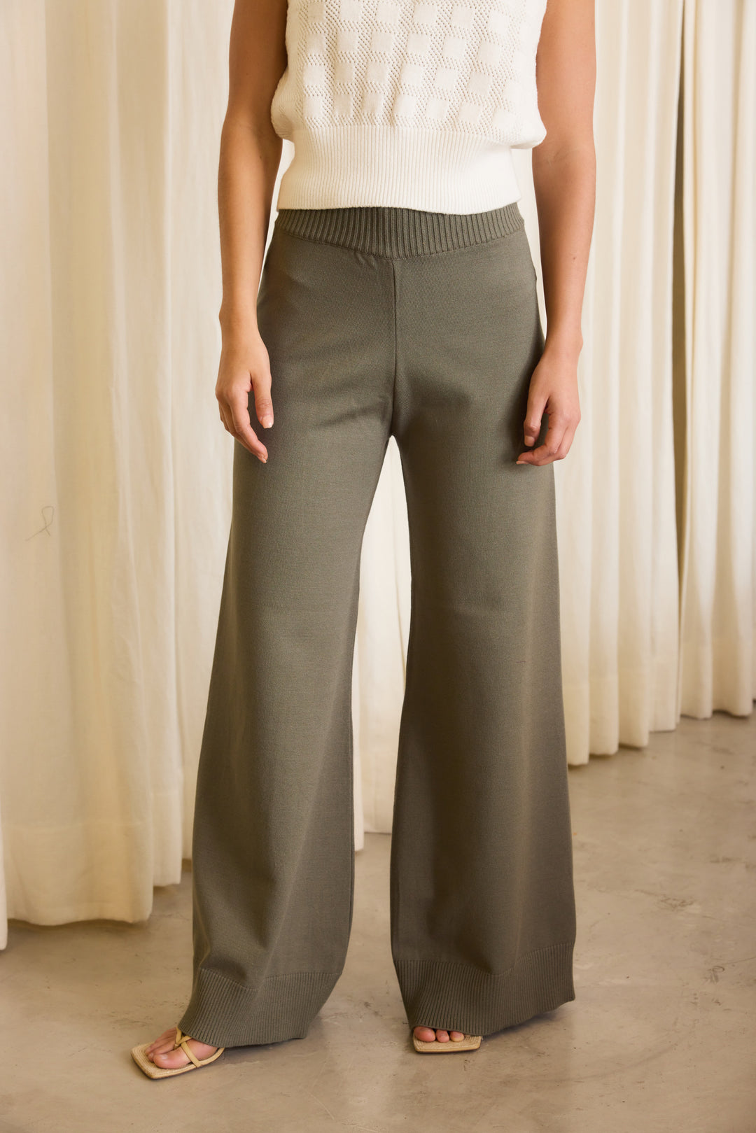 Denver Olive Knitted Pants