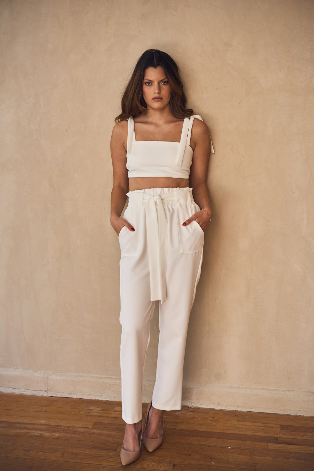 Milan White Tide Top