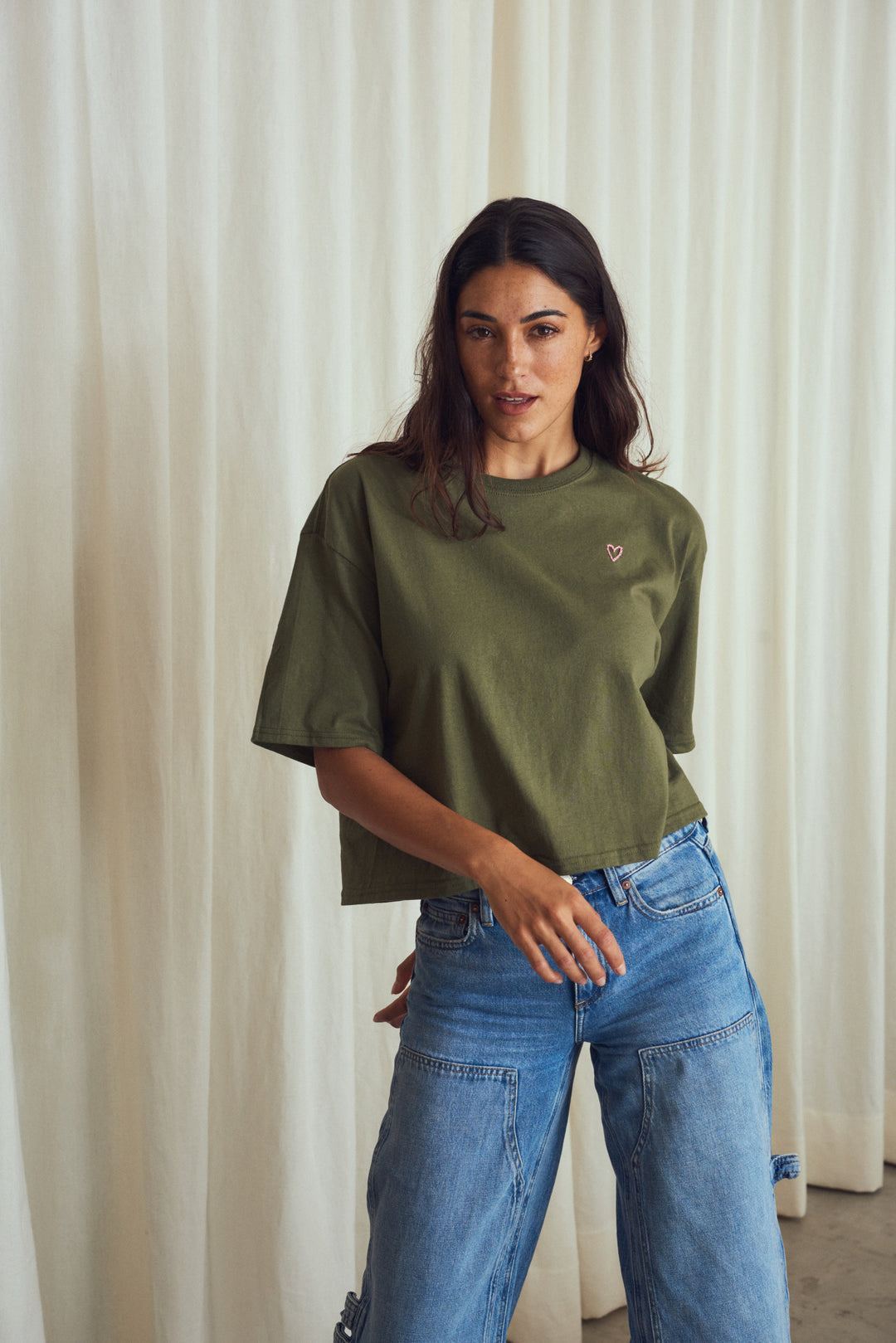 L.A. Olive Heart Tee