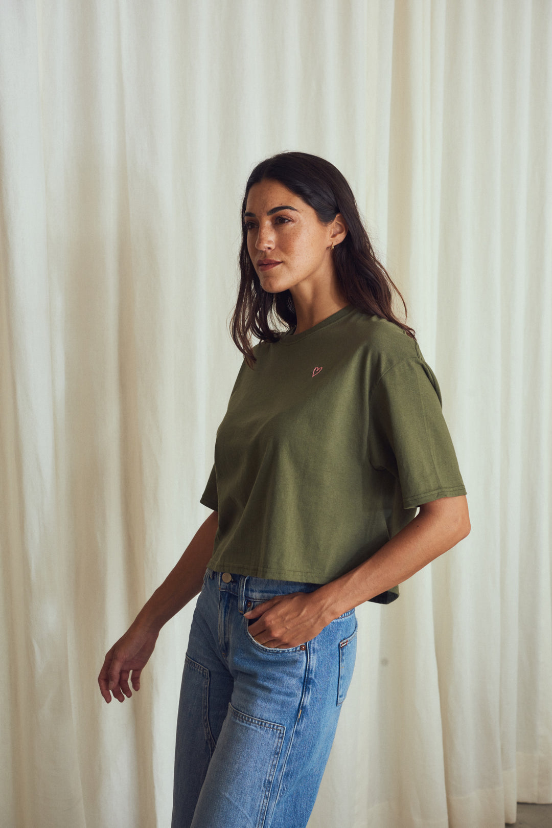 L.A. Olive Heart Tee